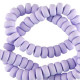 Polymer beads rondelle 7mm - Soft purple